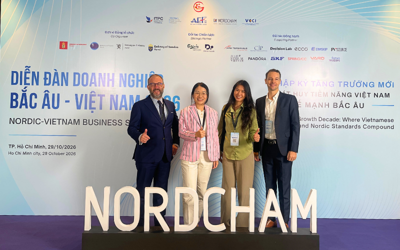 FVSource CEO Guillaume Rondan with Nordic business leaders in Vietnam at the Nordic–Vietnam Business Summit 2026