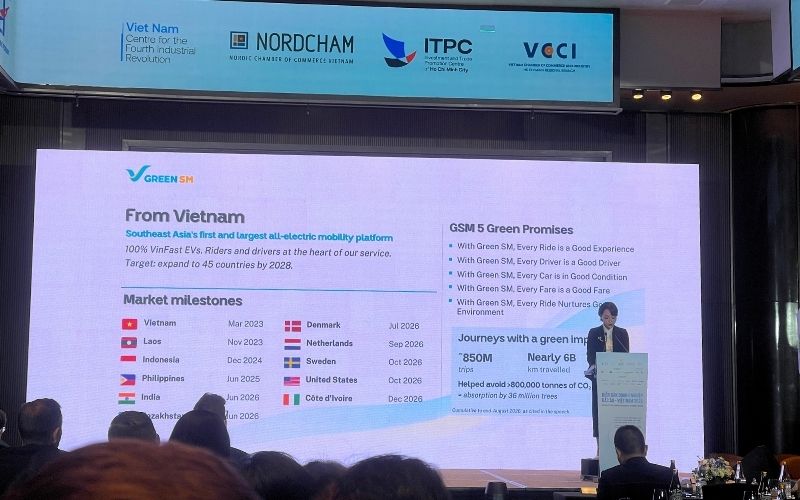 Green SM representative speaking at the Nordic–Vietnam Business Summit 2026